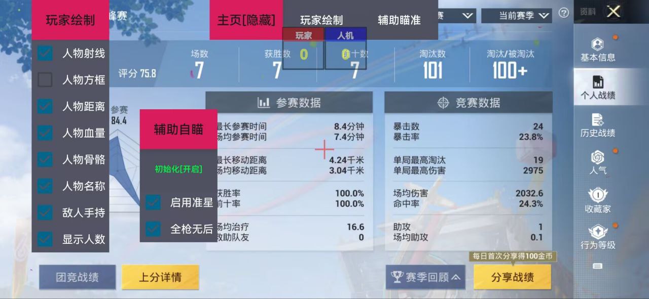 🔥和平精英辅助【猪八戒容器直装】🚀全屏动态漏打子追，漏打自瞄，可观透